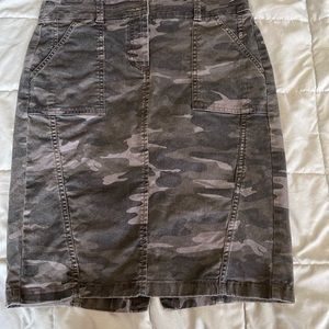 Loft Camo Pencil Skirt